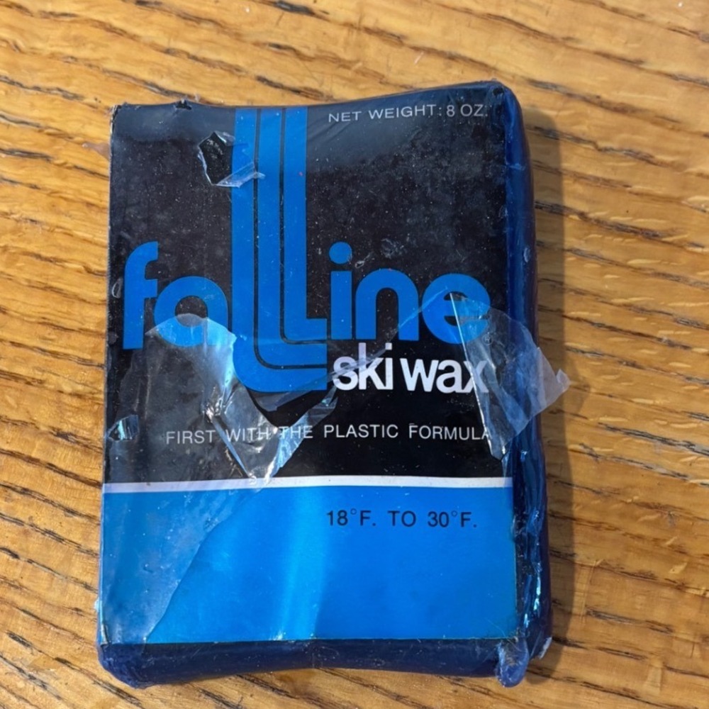 Vintage Fall-Line Ski Wax 8 oz Blue Block 18-30 F Made in USA Unopened